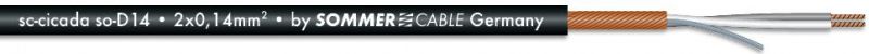 SOMMER CABLE Microphone cable 2x0.14 100m bk CICADA