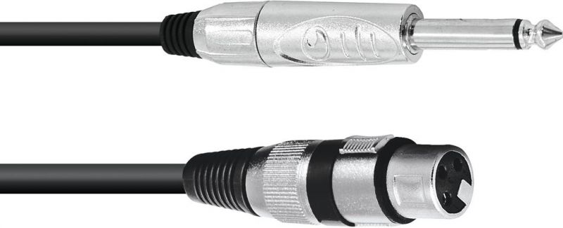 Omnitronic Adaptercable XLR(F)/Jack mono 5m bk