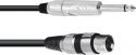 XLR - Jack, Omnitronic Adaptercable XLR(F)/Jack mono 5m bk