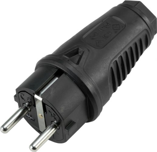 PC ELECTRIC Safety Plug Rubber bk
