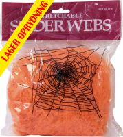 Halloween Edderkoppespind, Orange 100g UV aktivt