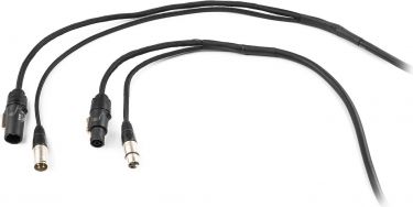 CX07-2 Kombikabel Strømkontakt TR - XLR M / Strømkontakt TR - XLR F 2m