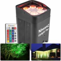 Beamz BBP96 Batteri Uplight Par 6x 12W / RGBAW + UV / Trådløs DMX / Ekstra kraftigt batteri!