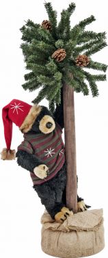 Europalms Christmas Bear, with fir, 105cm