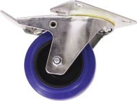 Roadinger Swivel Castor 100mm blue with brake