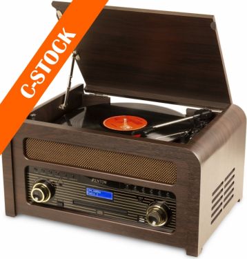 Nashville Vintage Record Player Dark Wood "C-STOCK"