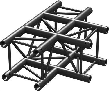 P30-T35 Truss 3-way T-junction Black