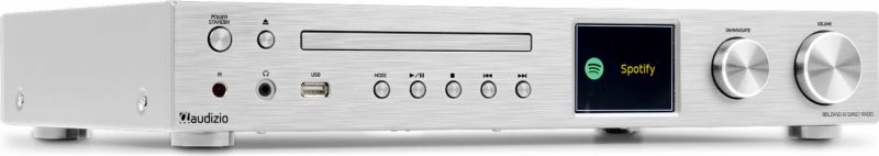 Bolzano Internet Receiver with Amplifier, DAB+ and CD Player Aluminium