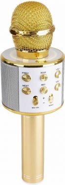 KM01 Karaoke Mic with built-in Speakers BT/MP3 Gold