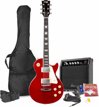 GigKit Electric Guitar Pack LP Style Dark Red