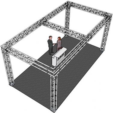 Alutruss Truss set QUADLOCK 6082 rectangle 7.71x4x3.5m (WxDxH)