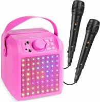 KAR50P Karaoke Speaker with LED Light Effect Pink