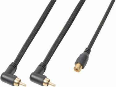 CX142 Cable 2x RCA Male - 1x RCA Female 0,3M