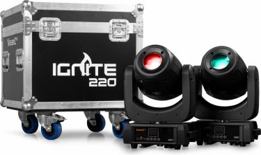 IGNITE220 LED Spot Moving Head 2pcs in Flightcase