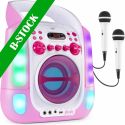 SBS30P Karaoke System with CD and 2 Microphones Pink "B-STOCK"