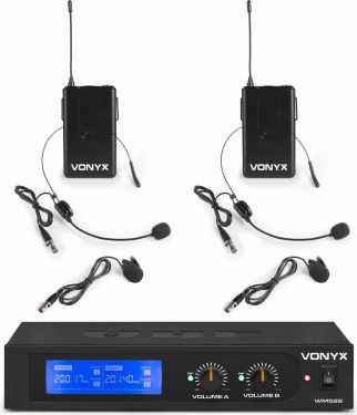 WM522B VHF 2-Channel Microphone Set with 2 Bodypacks