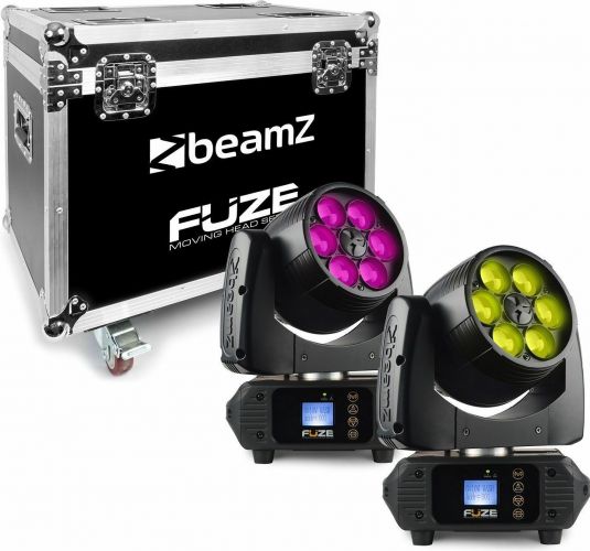 Fuze610Z Wash 6x 10W LED Moving Head Zoom Set 2pcs in Flightcase "B-STOCK"