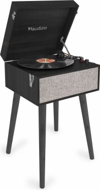 Fremont Record Player with Stand Black