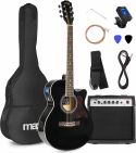 Western Guitar, halvakustisk "Komplet Guitarpakke" 40W guitar-forstærker, taske og kabler, Sort Western Guitar, halvakustisk "Komplet Guitarpakke" 40W guitar-forstærker, taske og kabler, Sort