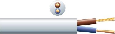 RX10W 100V Speaker cable Round 2 x 1.5mm² white 50m