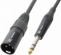 Kabler og stik, Kabel "god kvalitet" XLR-han til 6.3 Stereo Jack, sort 1.5m