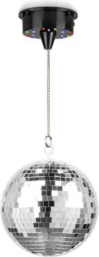 MB20ML Diskokule 20cm med motor og LED-lys