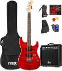 GigKit Elektrisk Gitar Pakke Quilted Style Mørkerød GigKit Elektrisk Gitar Pakke Quilted Style Mørkerød