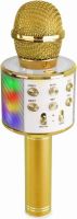 KM15G Karaoke Mic with speaker and LED light BT/MP3 LED Gold KM15G Karaoke Mic with speaker and LED light BT/MP3 LED Gold