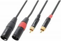 CX66-1 Cable 2x XLR male/2x RCA 1.5m Black