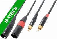 Cable 2x XLR male/2x RCA 1.5m Black "B-STOCK"