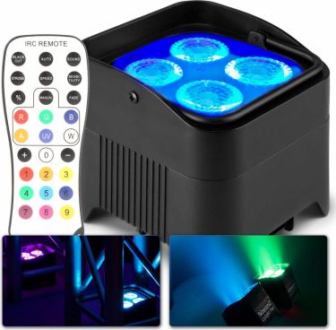 BBP94W Batteri Uplight Par 4x 12W WDMX