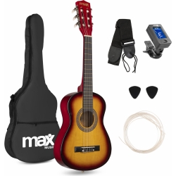 Børne Guitarpakke 30" - 1/4 børneguitar, Akustisk (3-5 år) Sunburst / Alt du ska