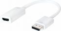 LogiLink - DisplayPort adapter - DP han til HDMI hun, Hvid (15cm) LogiLink - DisplayPort adapter - DP han til HDMI hun, Hvid (15cm)