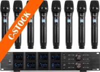PD528 UHF Wireless Microphone Set with 8 handheld microphones "C-STOCK"