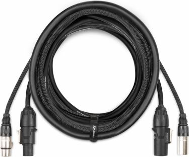CX07-10 Combi Cable Powerconnector TR - XLR M / Powerconnector TR - XLR F 10m