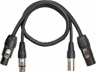 CX13-0.50 Combi Cable Powerconnector TR - XLR M / Powerconnector TR - XLR F 0.50m