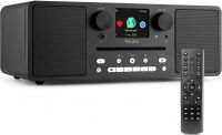 Musikanlæg 'ALT I ET' med CD / Bluetooth / FM, DAB+ og Internetradio / WiFi / 60 Watt / Sort