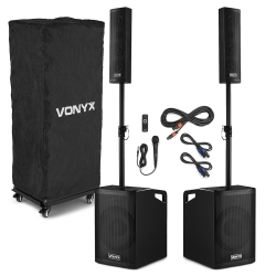 Aktivt lydsystem med Bluetooth VX1050BT / 2 stk. 12" subwoofer + 2 stk. tophøjtt