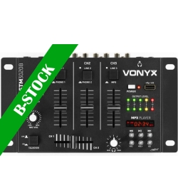 STM-3020, 4-channel mixer with USB Black "B-STOCK" TILBUD NU