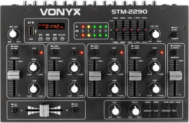 STM2290 8-kanals mikser med lydeffekter USB/MP3/BT