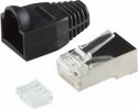 LogiLink - RJ45 modularstik - 8P8C, CAT6 skærmet, Sort afl. (100 stk.) LogiLink - RJ45 modularstik - 8P8C, CAT6 skærmet, Sort afl. (100 stk.)
