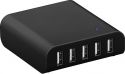 GOOBAY - Multi ladestation m. 5 USB porte, 8000mAh (Sort) GOOBAY - Multi ladestation m. 5 USB porte, 8000mAh (Sort)