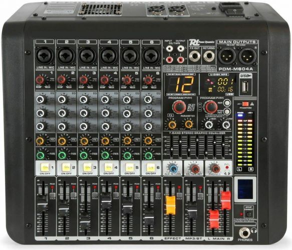 PDM-M604A 6-Channel Music Mixer with Amplifier