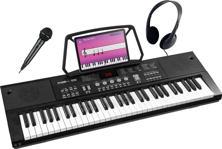 Junior keyboard Sæt, Pakketilbud med 61 Tangenter, Hovedtelefon og Mikrofon (7-11 år)