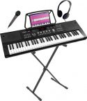 Junior Keyboard Sæt, Pakketilbud med 61 Tangenter, Hovedtelefon, Mikrofon, Stativ (8-11 år)