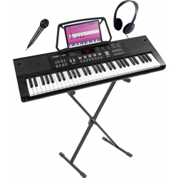 Junior Keyboard Sæt, Pakketilbud med 61 Tangenter, Hovedtelefon, Mikrofon, Stati