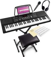 Junior Keyboard Mega Sæt, Pakketilbud: 61 Tang., Hovedtelefon, Mikrofon, Stativ, Bænk, mm (8-11 år)
