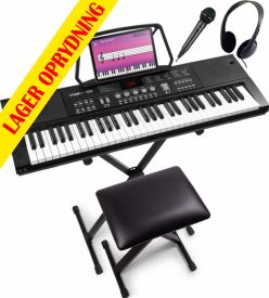 Junior keyboard KB15SET / 61 Tangenter, Hovedtelefon, Mikrofon, Stativ, Bænk (7-11 år) Junior keyboard KB15SET / 61 Tangenter, Hovedtelefon, Mikrofon, Stativ, Bænk (7-11 år)