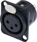 XLR Chassis (3 pin), NEUTRIK XLR mounting socket 3pin NC3FDL-1-BAG