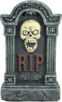 Europalms Halloween tombstone with skull, 56cm